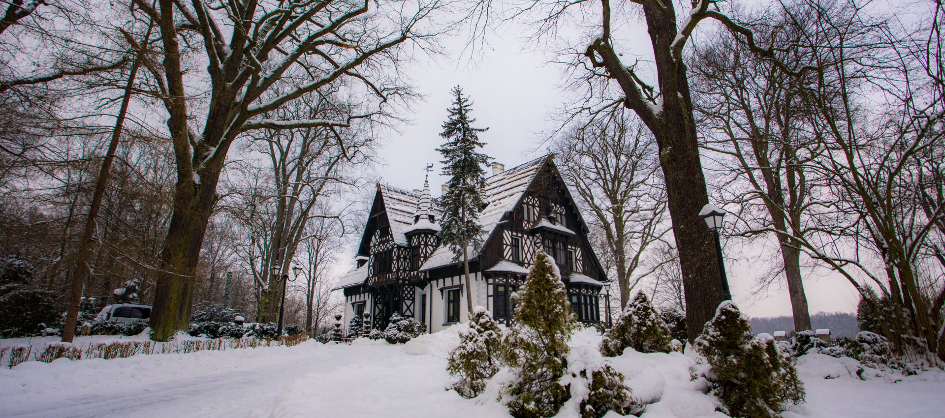 dom, zima, śnieg