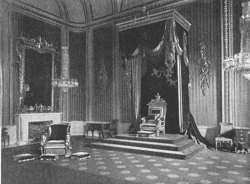 Sala tronowa – Sala prezentacji, ilustracja z „The Harmsworth Magazine”, 1899 r., kolekcja prywatna