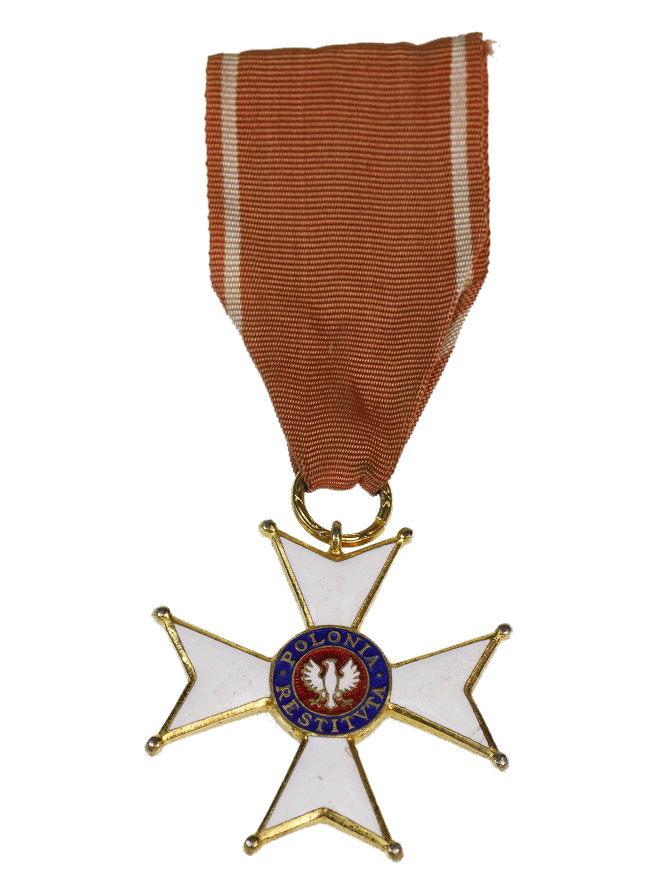 Krzyż Kawalerski Orderu Odrodzenia Polski (Polonia Restituta) nadany Pawłowi Poloczkowi