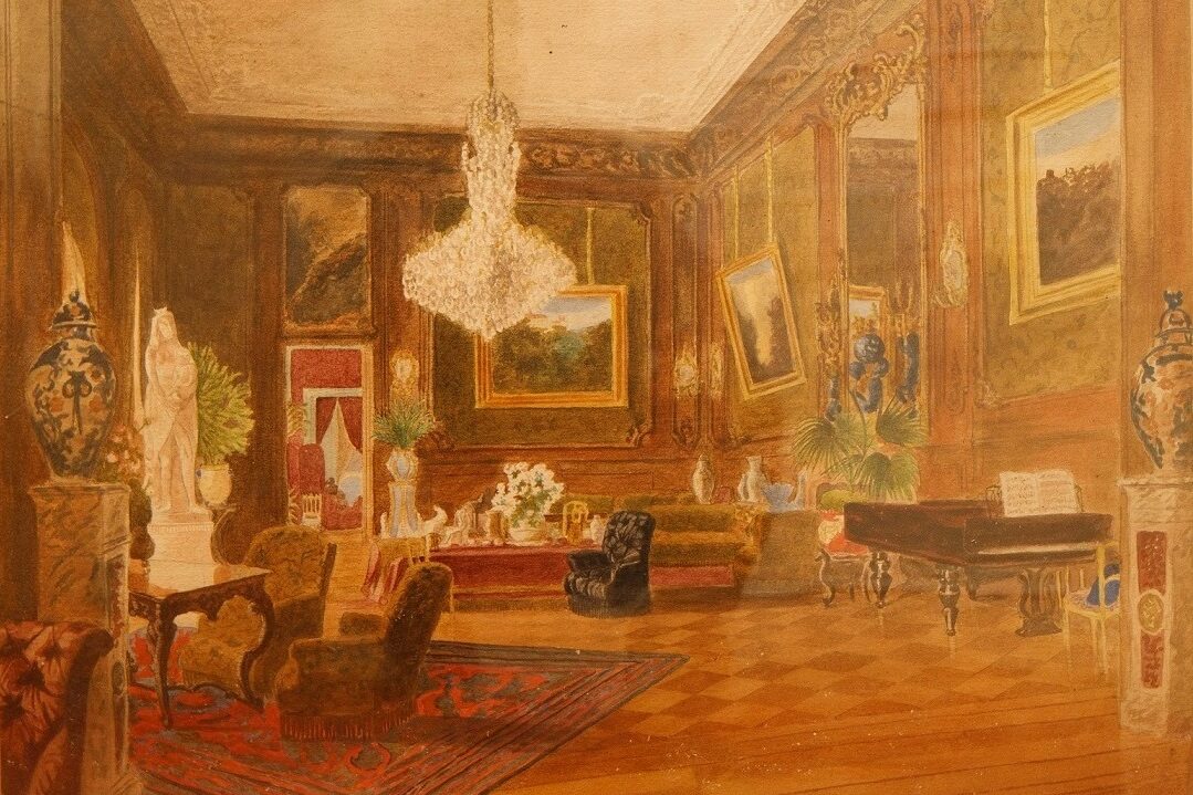 Salon wielki, reprodukcja akwareli Wilhelma Geisslera, 1883 r. zbiory Muzeum Zamkowego w Pszczynie ©