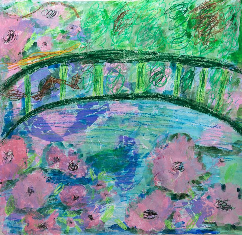 Praca nagrodzona w konkursie "Moja Przygoda w Muzeum" Helena Deka, Park w Pszczynie oczami Moneta