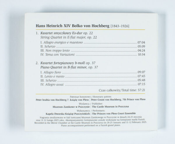 Płyta CD: Hochberg - Kwartet fortepianowy - obrazek 2