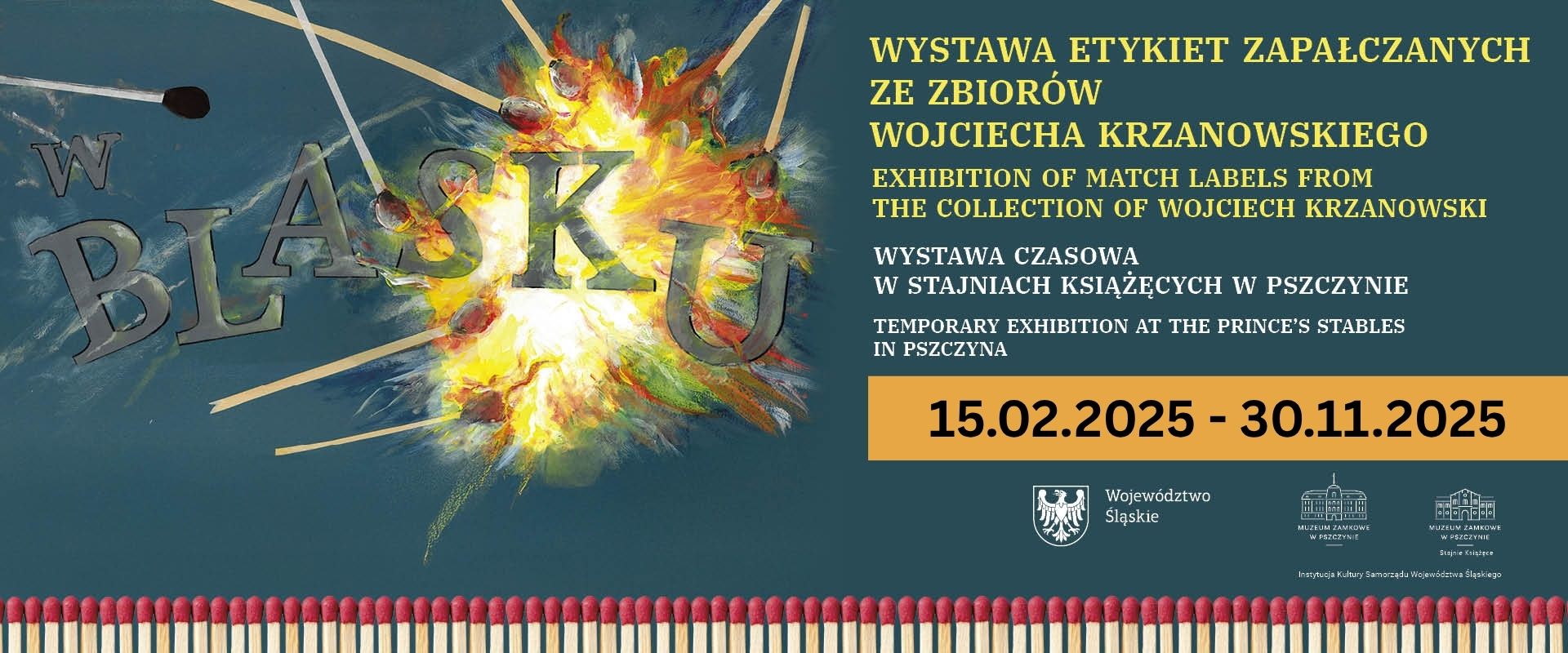 W Blasku. Wystawa etykiet zapałczanych_baner www_przedłużona wystawa